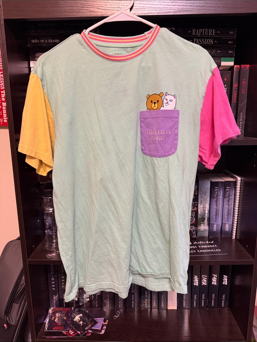 Teddy Fresh Pastel Pocket Tee with RIPNDIP Graphic - Mint